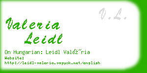 valeria leidl business card